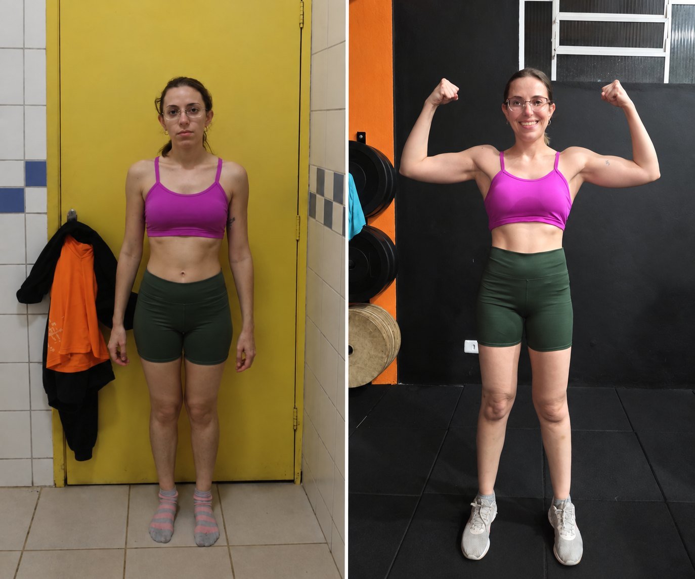 Antes e depois de uma aluna do CT Forma Certa