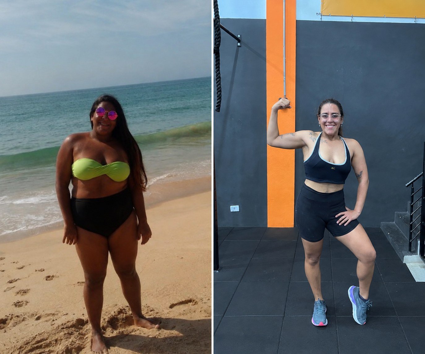 Antes e depois de uma aluna do CT Forma Certa